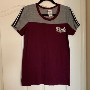 VS Pink Maroon Tee